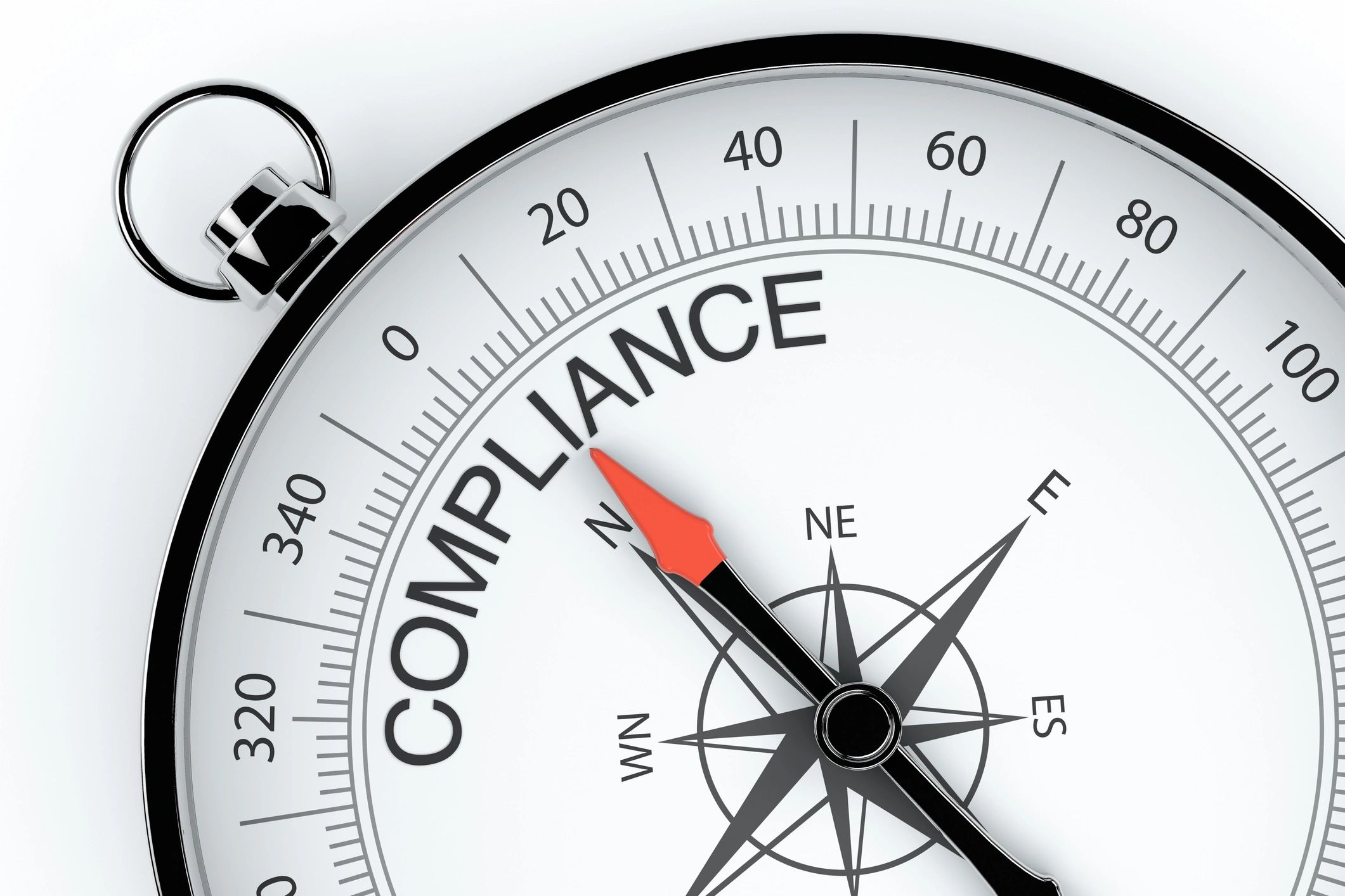 Compass pointing to compliance